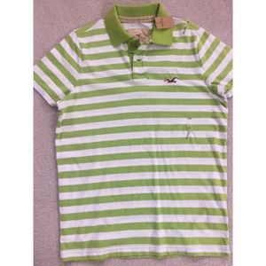 Hollister NEW Lime Green Striped Men’s Polo